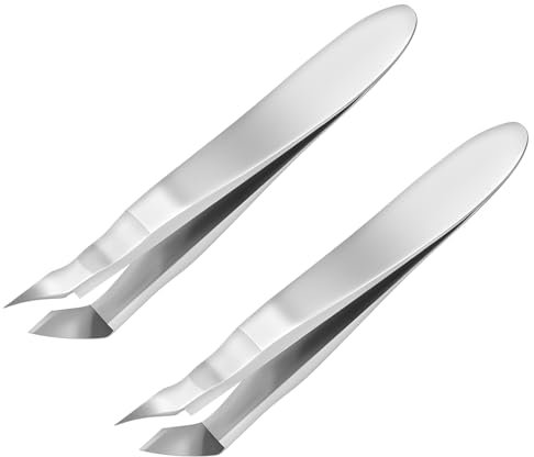 JJUNW Edelstahl Nagelhautzange, Kleine Nagelhaut Pinzette Einfach Nagelhautschere Scharfe Spitze Eckenzange Nagelhautschneider Maniküre Werkzeug Fußpflege(Silber)