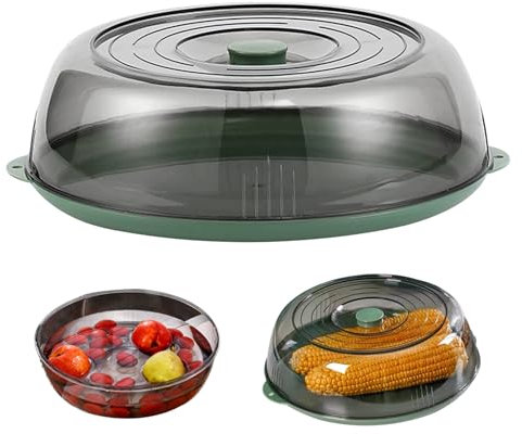 Couvercle anti-éclaboussures pour micro-ondes avec plateau 11,02 '' Couvercle empilable pour micro-ondes en PET de qualité alimentaire Couvercle pour assiette à micro-ondes Couvercles alimentaires iso