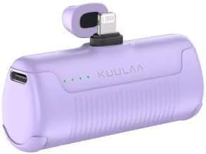 Kuulaa Batteria esterna Mii per iPhone 4500mAh, caricabatterie rapido PD da 12W, batteria di piccola capacità, compatibile con iPhone 14, 14 Pro Max, 13 Pro, 13, 12, 11, 11, 12, 13, 12, 13, 14, 14