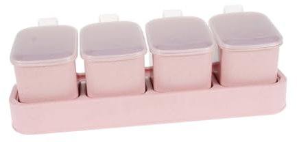 Cabilock Caja De Condimentos De Cocina Compartimentos Tarros De Especias Almacenamiento De Sal y Azúcar