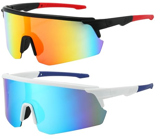 Virtue Yun Schnelle Brille, Sportbrille Damen, Fahrradbrille, Schnelle Brille Herren, Winddicht UV 400 Rennradhelm, Sportbrille für MTB Rennrad Radfahren Biking