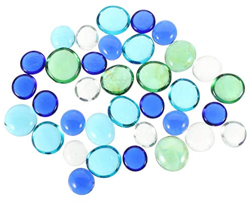 VALICLUD 3bags Glass Flat Beads Decoration for Fish Tank Decor of Bead Glass Rocks for Aquarium Landscape Decorations Multi-use Stone