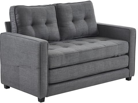 TactFire Canapé Convertible 2 Places Canapé Lit Double, Pliant Fauteuil avec Coussins Confortables Déhoussable Fauteuil de Salon Adapté
