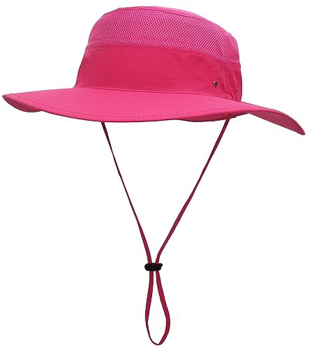 Outfly Breite Krempe Sonnenhut für Herren Damen Mesh Bucket Hat Leichter Bonnie Hut Outdoor Angelhut