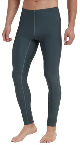 Ubestyle UPF 50+ Leggings de surf actifs pour homme Pantalons de natation Collants de natation Pantalons de plage Protection solaire, gris, Taille XL