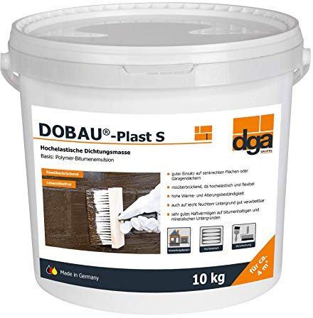 Flüssigabdichtung, Hochelastisch, Flüssigfolie auf Bitumen-Latex-Emulsionsbasis, lösungsmittelfrei Dobau Plast S 10 kg
