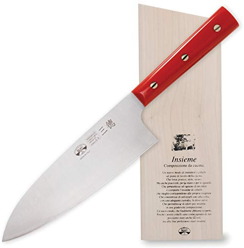Coltellerie Berti 1895 - Couteau Santoku Japonais Professionnel Avec Bloc