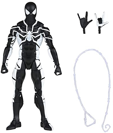 Hasbro Marvel Legends Series Spider-Man 15 cm große Future Foundation Spider-Man (Stealth Suit) Action-Figur, enthält 4 Accessories