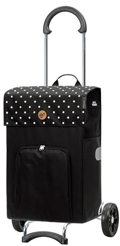 Andersen Einkaufstrolley - klappbar - 49 Liter - mit Kühlfach - belastbar 40 kg - Stahlgestell - Trolley - Rad Ø 15 cm - Scala Shopper Malit schwarz