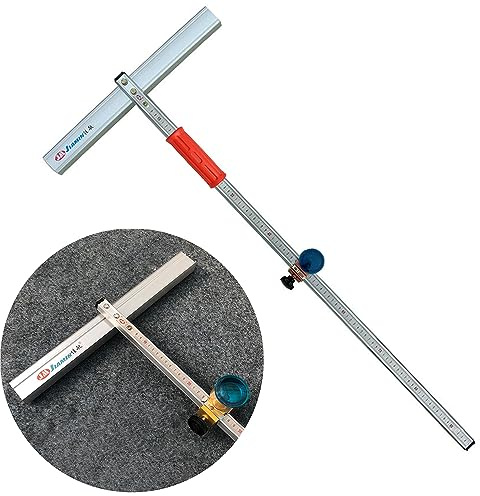 yeshine T-Shaped Glass Cutting Tool, Tile Cutters, Automatic Control Oiling, Nylon Pulley, 120cm Thickened Aluminum Alloy Blade Bar, Hard Steel Scale, for Thick Glass, T-Glass and Tile Cutting
