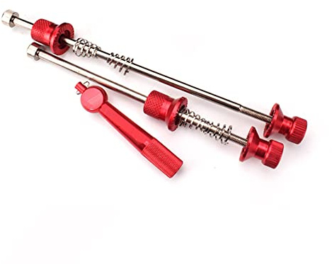Riloer Fahrradspieß-Set, Ultraleichte Anti-Diebstahl-Schnellspanner aus Aluminiumlegierung, Wheels Locking Security Tool Radnabenspieß