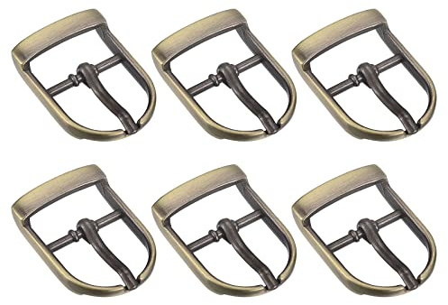 sourcing map Metall Rollschnalle, Gürtelschnallen Dorn Schnallen Verschluss, Oval Mittelstange Schnalle für Taschen Leder-Gürtel Schuh Geldbörse DIY Zubehör Gepäckgurte