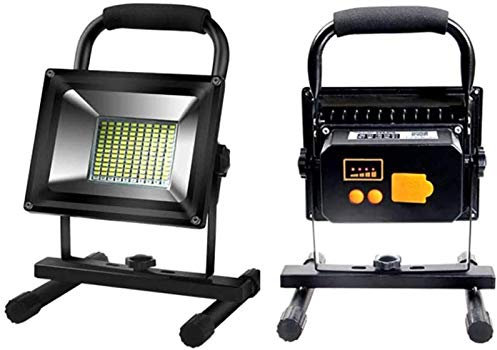 TONZN Portable 500W Led Floodlight Rechargeable, 6000 Lm IP65 Waterproof Outdoor Construction Spotlight with USB, Sustainable Work 7 18h, Construction Light Work Lamp with Remote Control