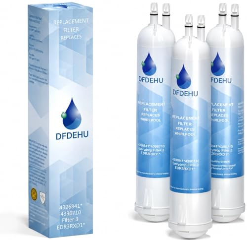 4396841 Water Filter Replacement - Compatible with Whirlpool 4396841, EDR3RXD1, Everydrop Filter 3, WHR3RXD1, KAD3RXD1, Kenmore 46-9083, 46-9030, 4396710, 3 PACK