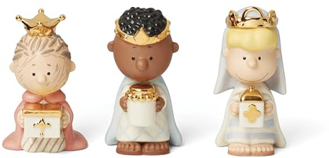 Lenox 895923 Peanuts Christmas Pageant 3 Kings Figurines