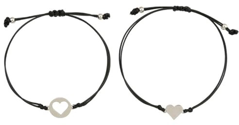 Visxcnu 2 bracelets bracelet mère et fille ensemble en forme de coeur assortis bijoux cadeaux d'anniversaire pour mère et fille filles