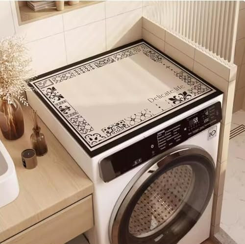 BALAMLB Tapis Lave Linge Dessus Machine à Laver, Couverture Universelle Machine, Protege Machine a Laver, Dustproof Top of Washing Machine,ProtéGez Lave-Linge De La Saleté Ou des Rayures D,40x50cm