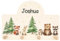 Geschenkfreude Personalsierte Kindergarderobe mit Namen aus Holz - Kinder Garderoben Waldtiere - einzigartige Kinderzimmer Deko - Wandgarderobe - Baby Garderobe - Kleiderhaken für Kinder