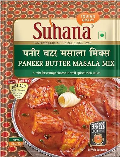 Suhana Spices Mix Powder (Ready To Eat) - Curry Masala Recipe Mixes Casserole Seasoning Herbs - Simplifies & Speeds Up Cooking Process (Pack of 1, Paneer Butter Masala Mix (Dairy Free) 50g (RTE))