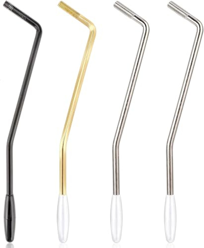 Tremolo-Arm für E-Gitarre, Tremolo-Arm, 6 mm Gewinde, Tremolo-Arm, Whammy-Bar mit Spitze, Metall, einzelner Tremoloarm, 3 Farben, E-Gitarrenteile für E-Gitarre, Tremolo-System, 4 Stück