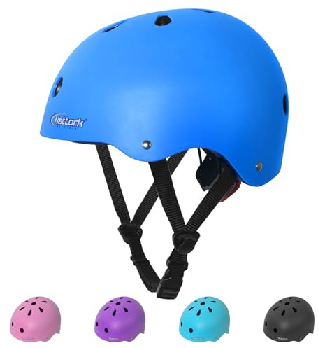 MammyGol Boys Bike Helmet Kids Skateboard Helmets Adjustable Multi-Sport Protective Gear Set Lightweight Helmet Girls Toddler for Skate Scooter Ages 4-8 (Blue)