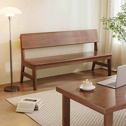 Sitzbank, Esszimmerbank aus Massivholz, Eingangsbank, Bettbank, Holzbank, Küchenbank, Essbank, Flur, 3-Sitzer Schlafzimmer for Wohnzimmer, Bett, Schlammraum, Innenbereich(Brown,140*45*86cm)