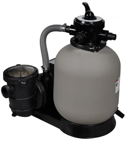 LAPOOH Bomba Filtro de Arena, Depuradora Piscina Arena, Filtro Piscina, Bomba De Picina, 600 W 17000 l/h