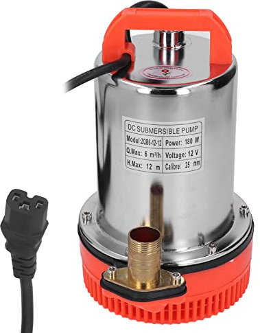 Pompa sommergibile 3800 giri/min Grandi portate 12 M Prevalenza di scarico 180 W DC 12 V Efficiente acqua di fiume Giardino Irrigazione di terreni agricoli