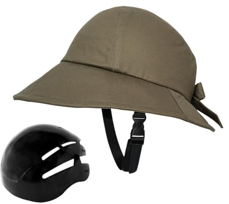 shuhauk Casco de bicicleta para adultos, para mujer, sombrero de sol, casco de bicicleta, ligero, desmontable, ajustable, unisex, diseño de ala ancha, sombrero para uso diario al aire libre, deportes