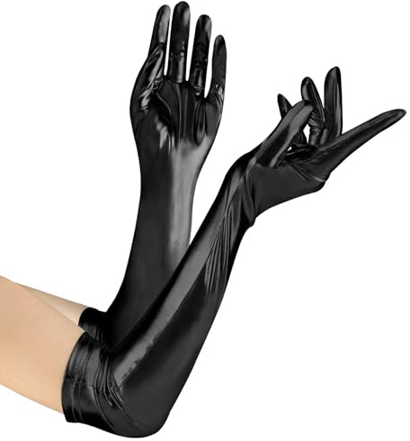 YoiAVRIG Black Gloves,Long Black Gloves| Elegant Elbow Length Evening | Stretchy Bridal & Wedding For Prom, Halloween Fancy Dress Costume Accessories