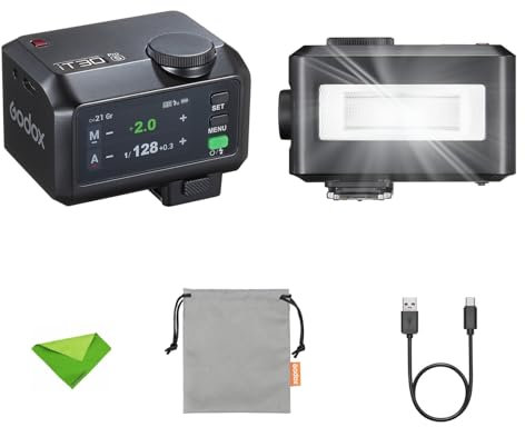 Godox iT30Pro S iT30Pro-S TTL Flash for Sony Camera, GN15 1.5s Recycle Time, 560 Full Power Flash, 1/8000 HSS, 2.4G Wireless, Built-in Lithium Battery, 2.8″ Full-Color Touchscreen Speedlight (Black)