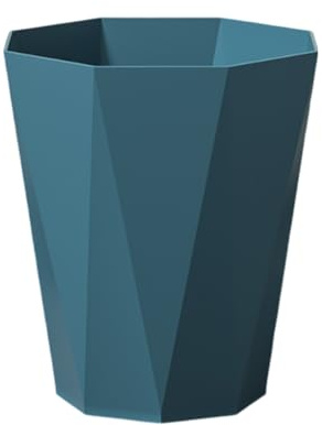 Generisch Papierkorb, Kunststoff Mülleimer, Türkis, 5 Liter, 21x14x24 cm, Stapelbar, Spülmaschinenfest, für Büro, Schreibtisch, Kinderzimmer, Küche (Blau)