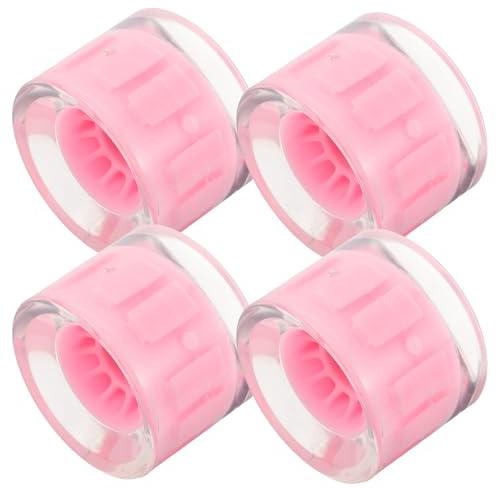 ROMISBABA Ruote per Skateboard Illuminate in Poliuretano Rosa 4 Pezzi Ruote per Longboard da Strada Professionali Effetto Lampeggiante Ricambio per Pattinaggio Cruiser e Skateboard