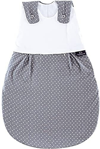 Träumeland S0100103 Außenschlafsack LIEBMICH Pünktchen grau, Größe 56/62, mehrfarbig