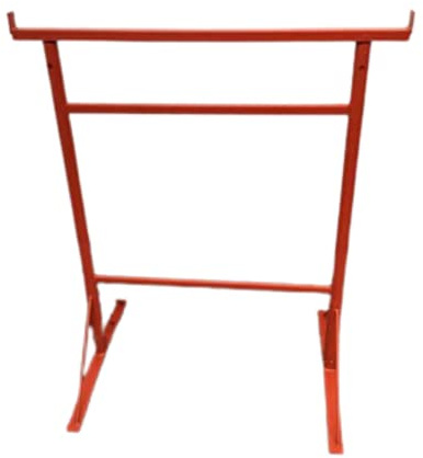 HILL TOP FABRICATIONS LTD - 1 x Builders Trestles Size NO.3, Adjust from 1.0m - 1.8m (Trestle Band Stands) SWL 400kg Made in The UK - Powder Coated Orange for Hard-Wearing Finish. Ideal for Builders.
