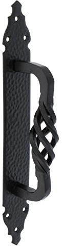 Gedotec Torgriff Vollmetall | 1 Stück Falttüren-griffe Möbel | Länge: 280 mm | PRIEL | Möbelgriffe schwarz matt Optik - klassisches Design | Stossgriff Schubladengriffe Küchengriffe Türgriffe