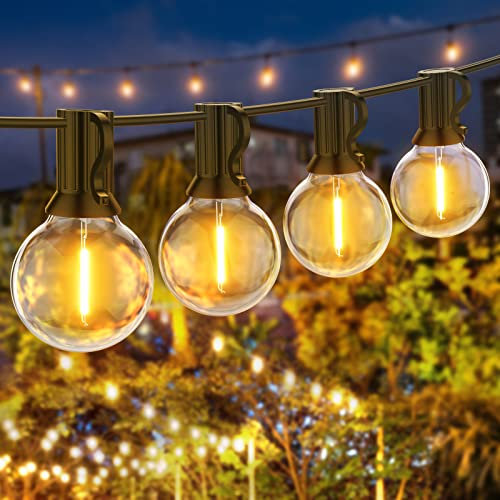 LED Lichterkette Außen Strom, 18M/60FT 30+1 G40 Birnen Lichterkette Glühbirne IP45 Wasserdichte Innen Außen Lichterketten für Weihnachtsdeko, Party, Garten, Terrasse, Hochzeiten, Zimmer