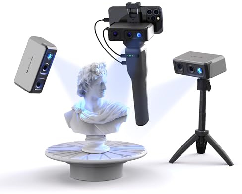 3DMakerpro Seal Luxury 3D Scanner für 3D Drucker, 0,01mm, 24-Bit Farbtextur | Mobiles Scannen mit Smart Grip Handgriff, 3D-Scanner mit Anti-Shake-Optik & 10 FPS Bildrate für flüssige Präzisionsaufnahmen
