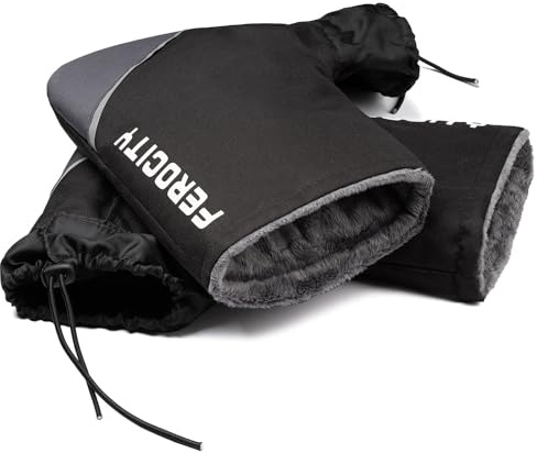 Ferocity Winter-Motorrad-handschuh Warme Muffs Handschuhe für Roller Scooter Fahrrad Motorrad Handlebar Cover Gloves Lenkerstulpen Model Premium [088]