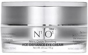 N1O1 kväveoxid anti-aging ögonkräm | Hyaluronsyra, komplexa peptider, keramiska ämnen, kollagen och elastinökning, porminimizer, minskar rynkor, för krökfötter och mörka cirklar, 141 g, 15 g