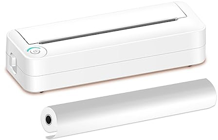 Impresora de papel portátil A4, impresión térmica, Wirel BT Connect, compatible con iOS y Android, puerto de impresora móvil P, 210 mm de ancho, para viajes al aire libre, hogar, oficina, impresión de