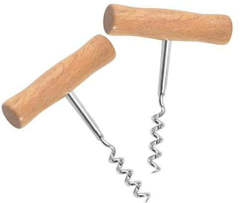 2Pcs Corkscrew,Wine Bottle Opener,T-Shaped Wine Bottle Corkscrew, for Waiters Wine Enthusiast
