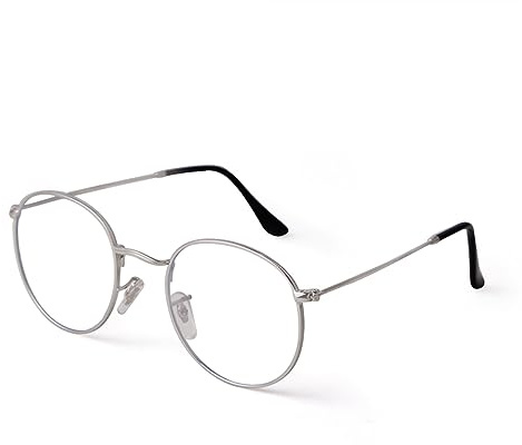 ADEWU Klassische Brille Blaulichtfilter ohne Sehstärke Runde Computerbrille Metallrahmen Damen Herren