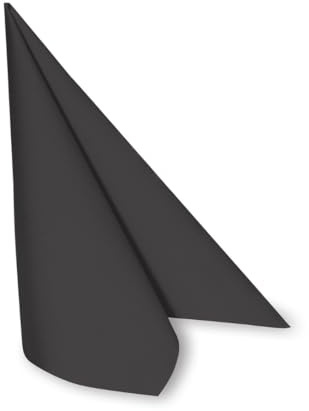 DeinPack 50 x Airlaid Serviette 40 x 40 cm schwarz HORECA - hochwertige Einwegservietten stoffähnlich - Reißfest, Saugstark & Formstabil - ideal für Hochzeit, Partys und Events