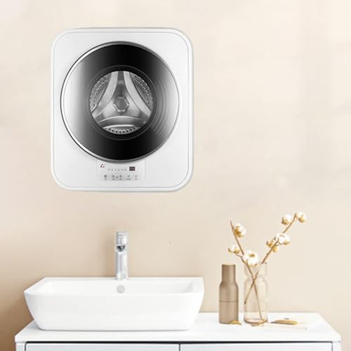 Mini Machine À Laver Et Sèche-Linge De 3kg, Machine À Laver Compacte Et Essoreuse avec Baril Intérieur en Acier Inoxydable, pour Appartement, Maison, Dortoir Mural,Wallhanging