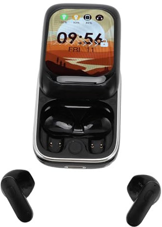 Auricolari Wireless, Cuffie Bluetooth Touchscreen HD Lettore MP3 Integrato con Custodia di Ricarica, Auricolari con Cancellazione del Rumore, Auricolari In-ear per Sport, Corsa