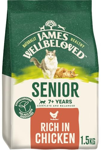 James Wellbeloved Cat Senior Hypoallergenic Dry Food Chicken 1.5 kg