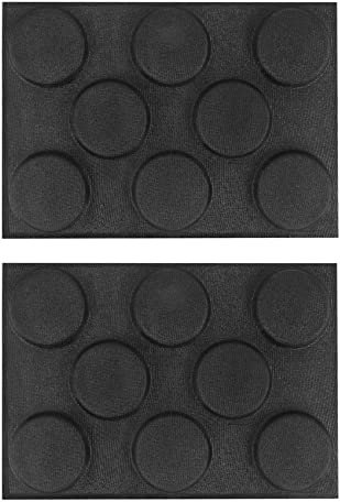 Remingtape 2 stampi per pane di hamburger in silicone perforati teglia antiaderente adatta a metà padelle dimensioni
