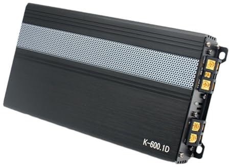 Inkoby Amplificatore per Auto Digitale di Classe D A Canale Singolo, Amplificatore per Auto Ad Alta Potenza da 600 W, Modifica Audio per -600.1D