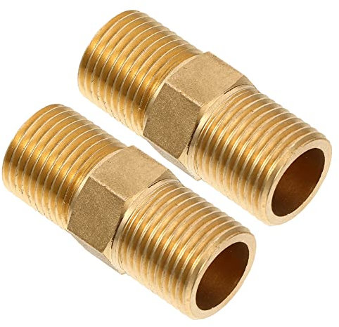 VILLFUL Raccordo Esagonale in Ottone da 1/2 Pollice Connettore per Tubo dell'Acqua Adattatore per Tubi Flessibili